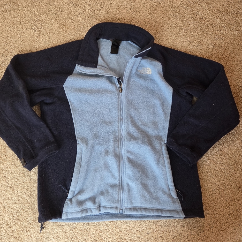 The North Face Women's Navy and Light Blue Fleece Jacket